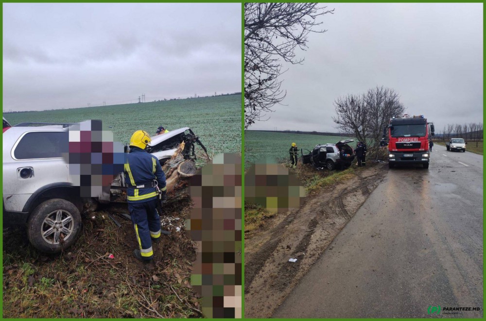 FOTO // Accident TERIBIL la Anenii Noi. Trei persoane au decedat